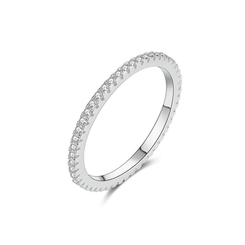 Cross border source Korean version simple personality trend imitation diamond ring full diamond gold and silver rose gold manufacturer wholesale golden Number 5