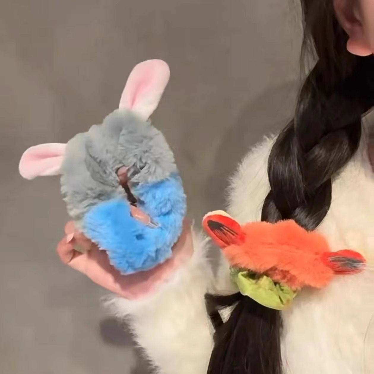 Crazy Zootopia Hair Circle Cute Hairy Untamed Girl Autumn/Winter Exquisite Hair Decoration Creative Wrist Accessories Style_1 AS PICTURE