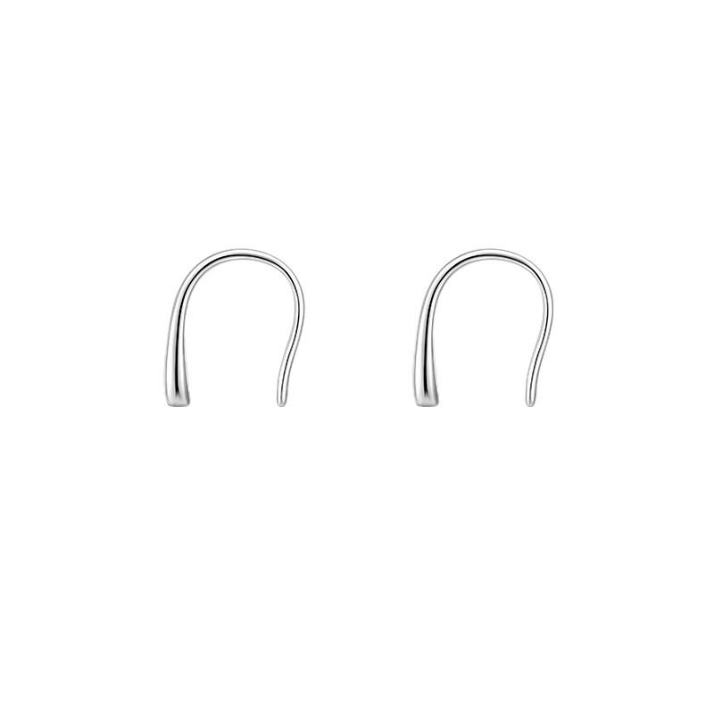 S999 sterling silver earrings with water drop hooks for women's summer, new niche and high-end earrings, cool and stylish silver ear accessories Small 12MM pure silver