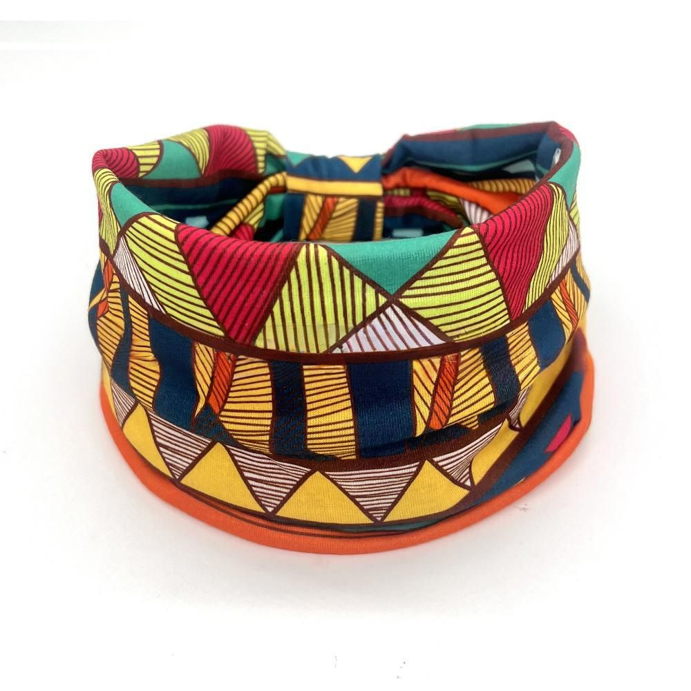 Cross border popular item for European and American women, must wear African printed wide edge elastic headband, sports yoga outdoor wearing headband A one size fits all
