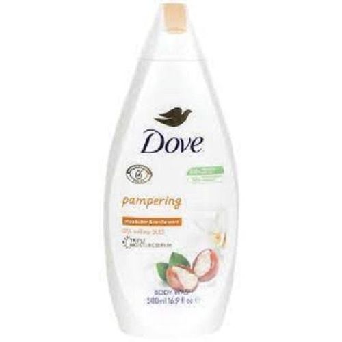 Dove Pampering Body Wash/Shower Gel + Gentle Scrub + Exfoliating Gloves