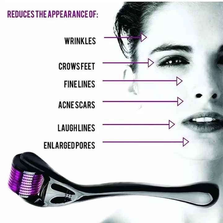 Derma Roller Micro Needles Facial Titanium Skin Care Tools Massage Hair Loss Beauty Blackhead Remove