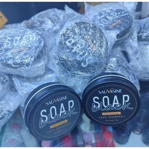 Sauvasine Black Soap Grey Covering Bar Shampoo