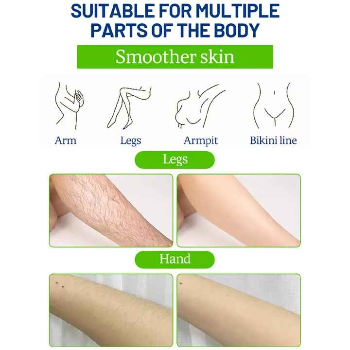 Disaar Hair Removal Wax Strip Ready To Use At Home Armpit Leg Arm Bikini Area Natural Plant Extract Soothing Soft Skin 20PCS (Dry Skin (Argan Oil + Shea Butter))