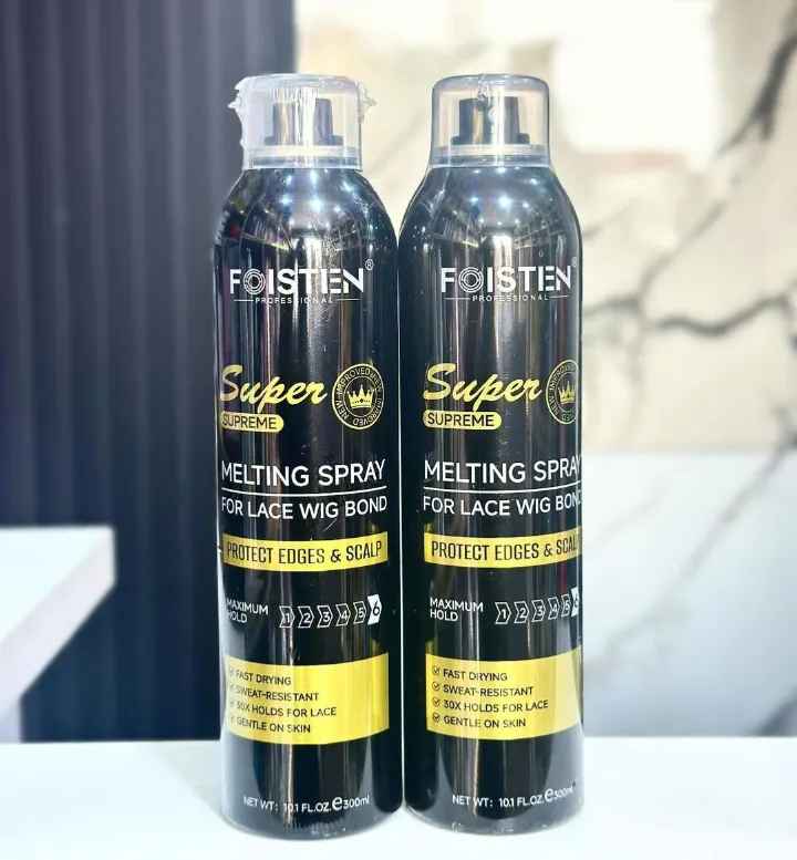 Foisten Super supreme Lace Melting spray, For Lace wig Bond, Protect Edges & Scalp, Maximum Hold