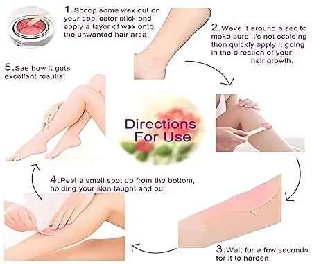 Depilatory Hard Wax Beans 100g waxing Hot Brazilian Waxing Hair Removal Pellet Beads Smooth Facial and Body Solid Depilatory Wax for Face, Eyebrow, Back, Chest, Bikini Areas, Legs waxing