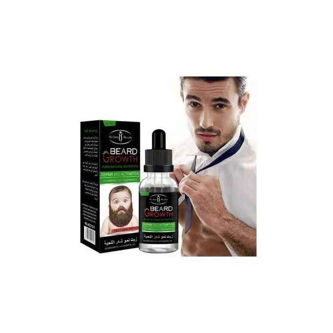 Beard Growth Oil Aichun Beard and Moustache Growth Essential oil + Free Derma Roller (0.5mm), anti aging, Anti Wrinkles, Beard Growth Activator