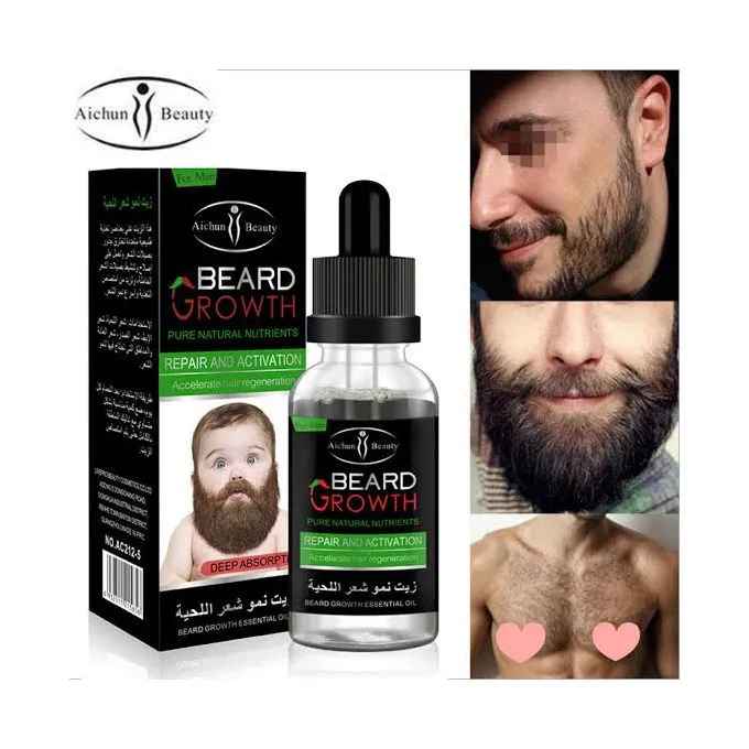 Beard Growth Oil Aichun Beard and Moustache Growth Essential oil + Free Derma Roller (0.5mm), anti aging, Anti Wrinkles, Beard Growth Activator