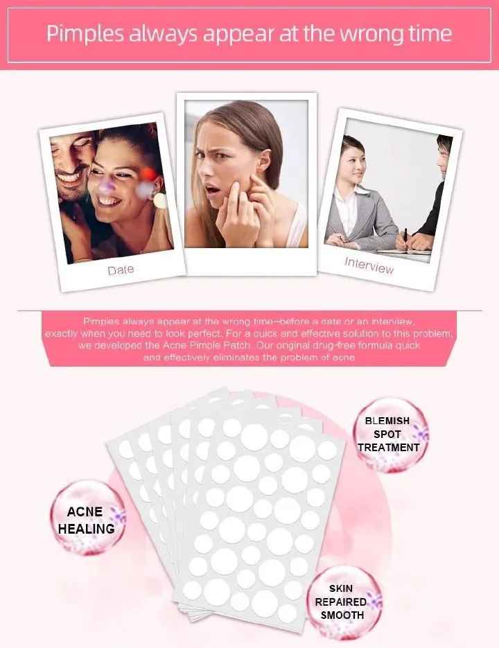 36 Patches Acne Pimple Patch Invisible Acne Removal Stickers Spot Pimple Treatment