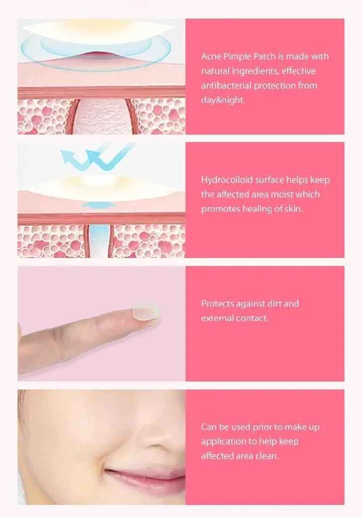 36 Patches Acne Pimple Patch Invisible Acne Removal Stickers Spot Pimple Treatment