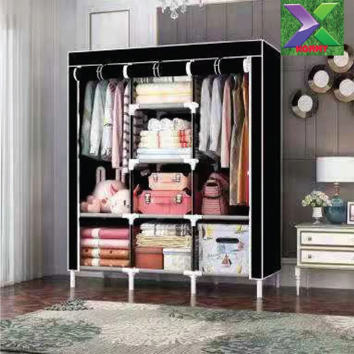 WOODEN wardrobe large collective locker clothing manager wardrobe portable3 three column wardrobe