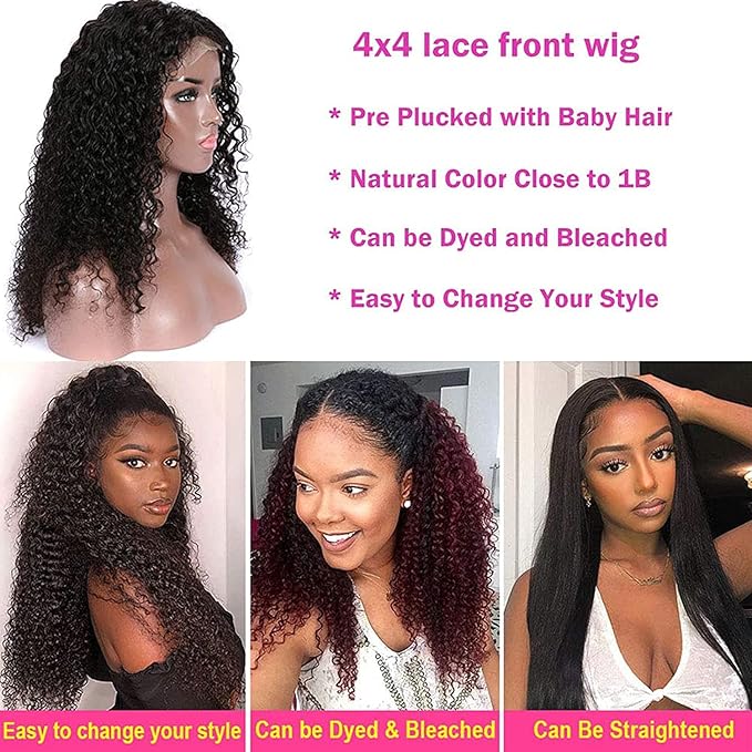 Water Wave Lace Front Wigs Human Hair Wigs for Women 26 Inch 13x4 HD Lace Frontal Wigs semi Human Hair Pre Plucked 180% Density Wet and Wavy Curly Lace Front Wigs Natural Color