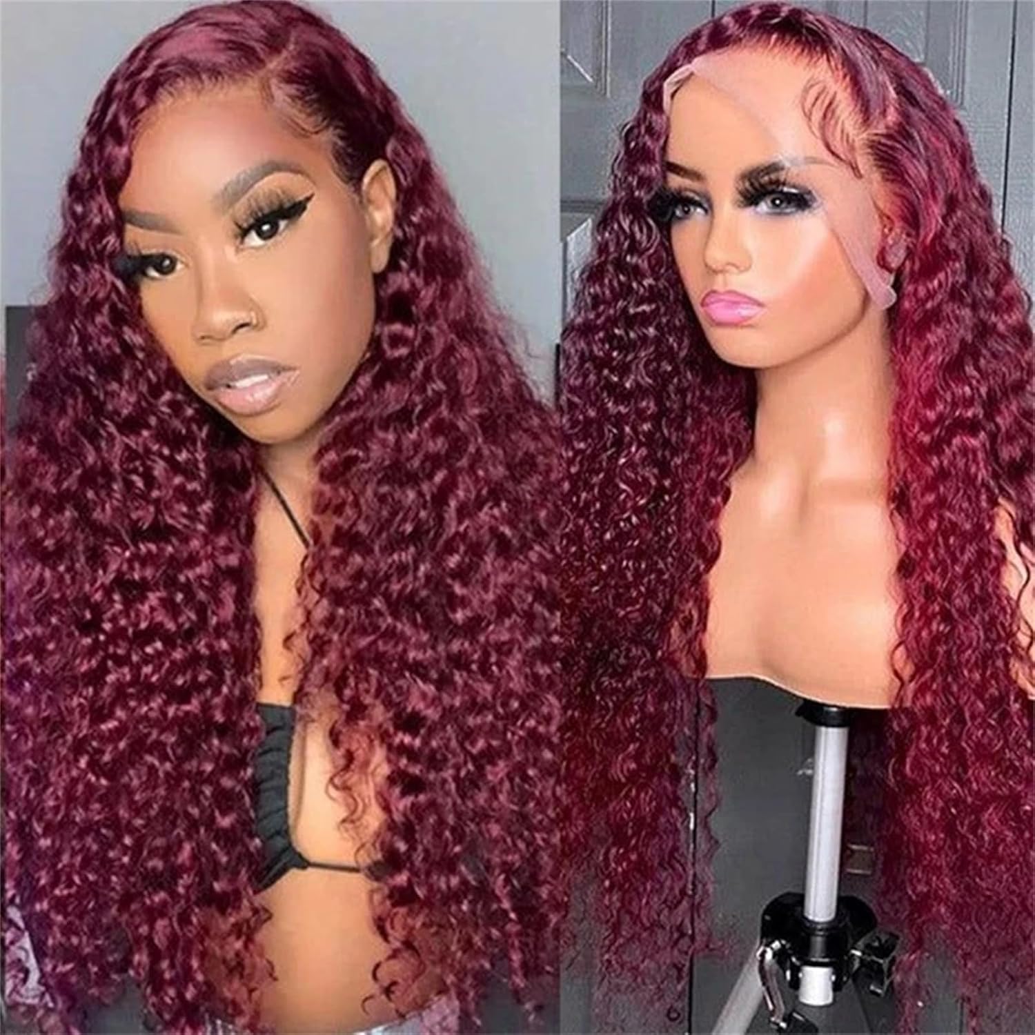 Water Wave Lace Front Wigs Human Hair Wigs for Women 26 Inch 13x4 HD Lace Frontal Wigs semi Human Hair Pre Plucked 180% Density Wet and Wavy Curly Lace Front Wigs Natural Color