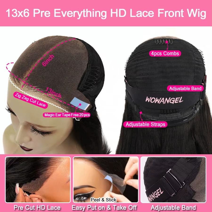 13x6 HD Lace Front Wigs Pre Plucked 250% 99J Silky Straight Burgundy Wigs Invisible HD Lace Front Human Hair Wigs for Women