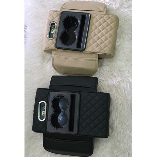 🍳Restocked 🍳Auto Center Console Armrest Cushion with 2 Cup Holders, Tissue Box & Side Storage – Universal 3-in-1 Car Armrest Pad for Comfort & Organization.Made with premium materials for durability