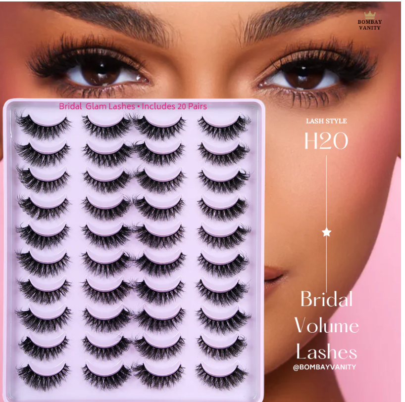 20 in1 Pairs Fluffy wispy 3D human hair Eyelash Extensions