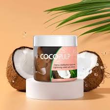 Cocopulp lightening cream 300ml - Cocopulp Skin Lightening Brightening Face & Body Cream with Coconut Oil