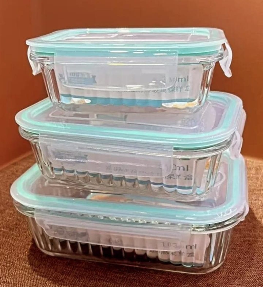 3pcs High Quality Heat Resistant Glass Bowl Set With Lid