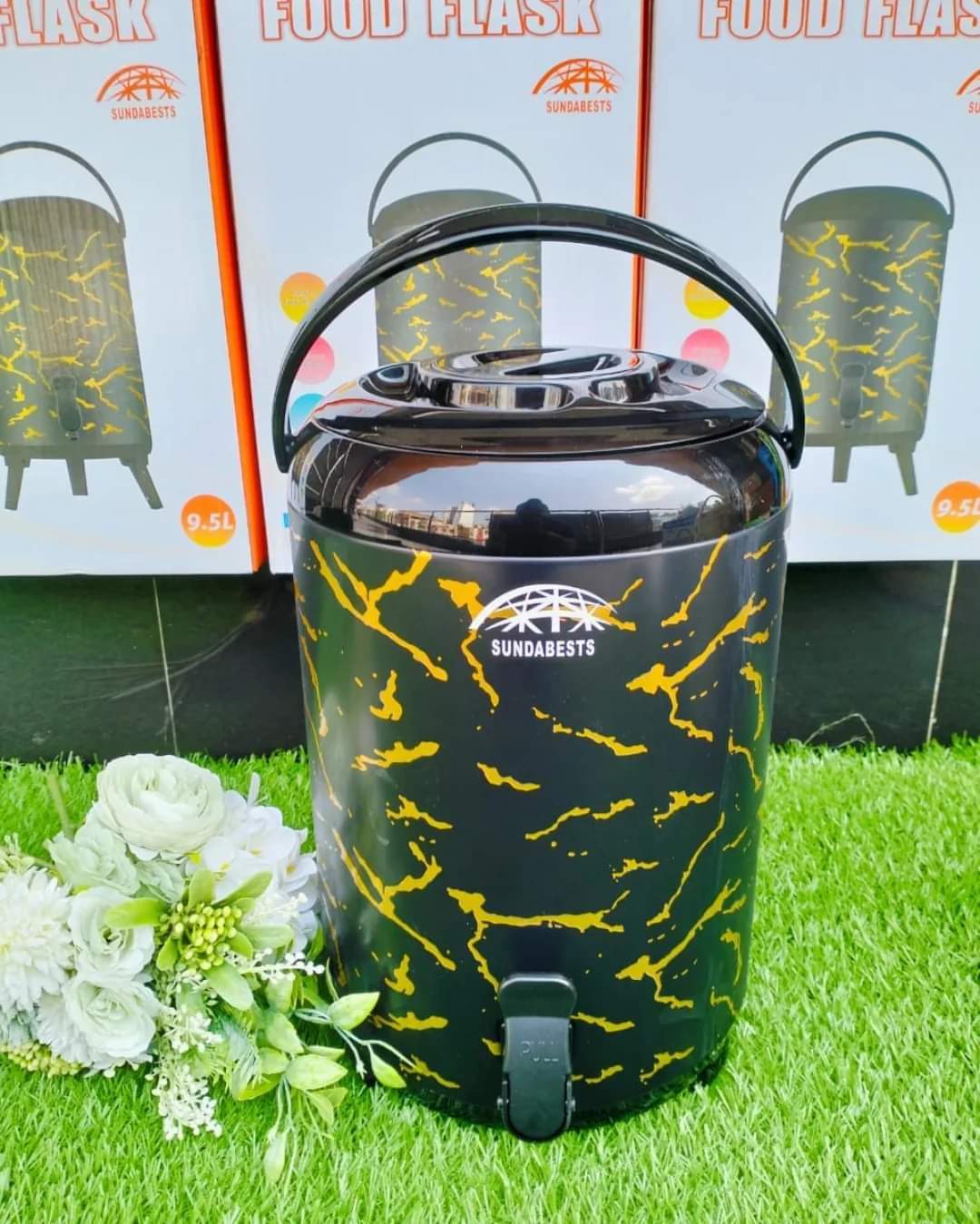 Tean marble 9;5 ltrs
Portable Milk / Tea Dispenser Travel Leisure Tyan Water Jug Keep Hot Flask Silver