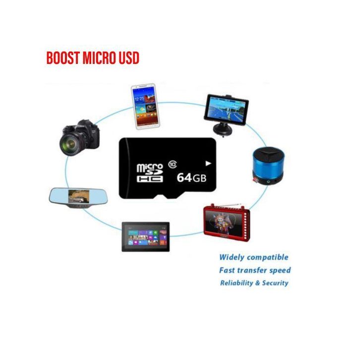 64GB/64 GB Memory Card With Adapter + Free F9 Bluetooth Earbuds