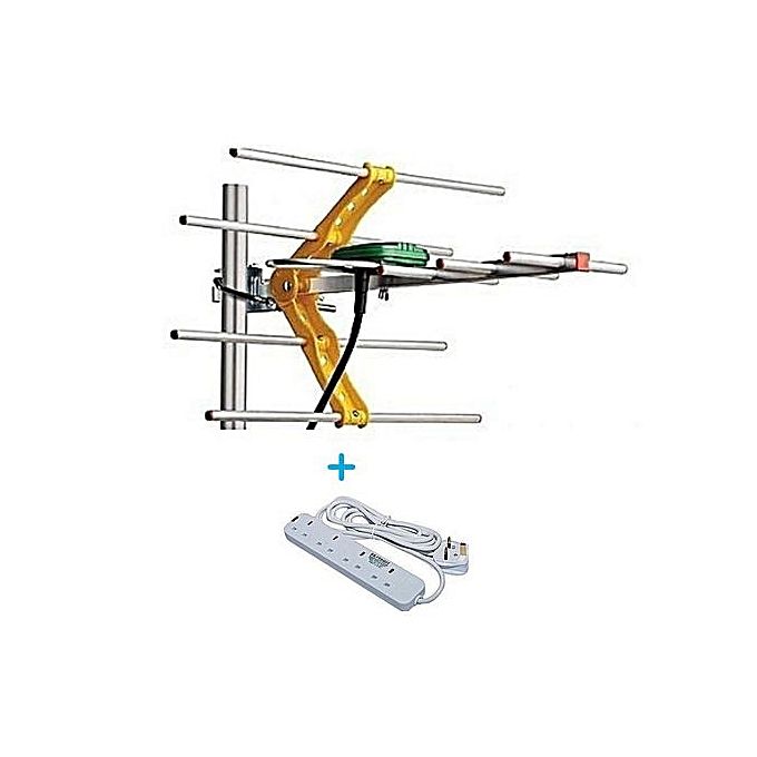 Aerial Antenna with FREE Heavy Duty Power Extension & FREE Jackpins