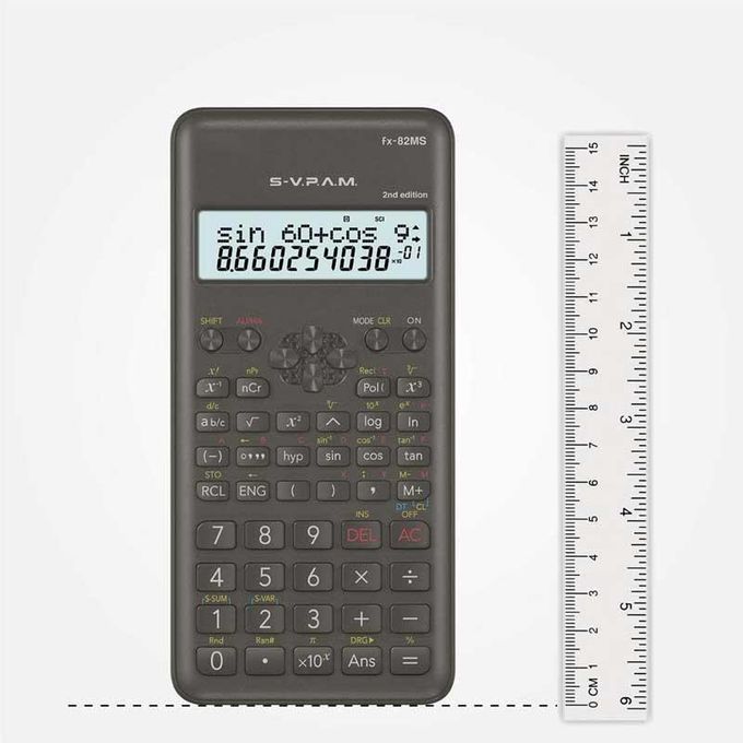 FX - 82 MS SCIENTIFIC CALCULATOR WITH 240 FUNCTIONS FOR SCHOOLS AND OFFICE USE.