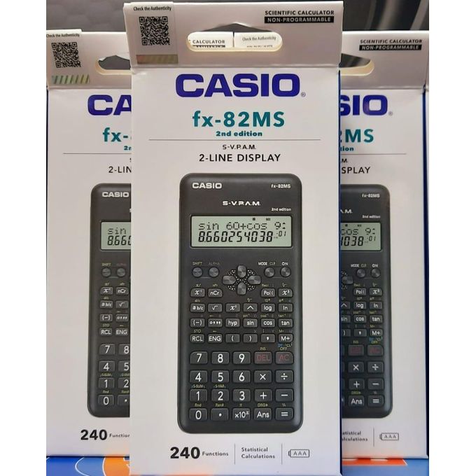 FX - 82 MS SCIENTIFIC CALCULATOR WITH 240 FUNCTIONS FOR SCHOOLS AND OFFICE USE.