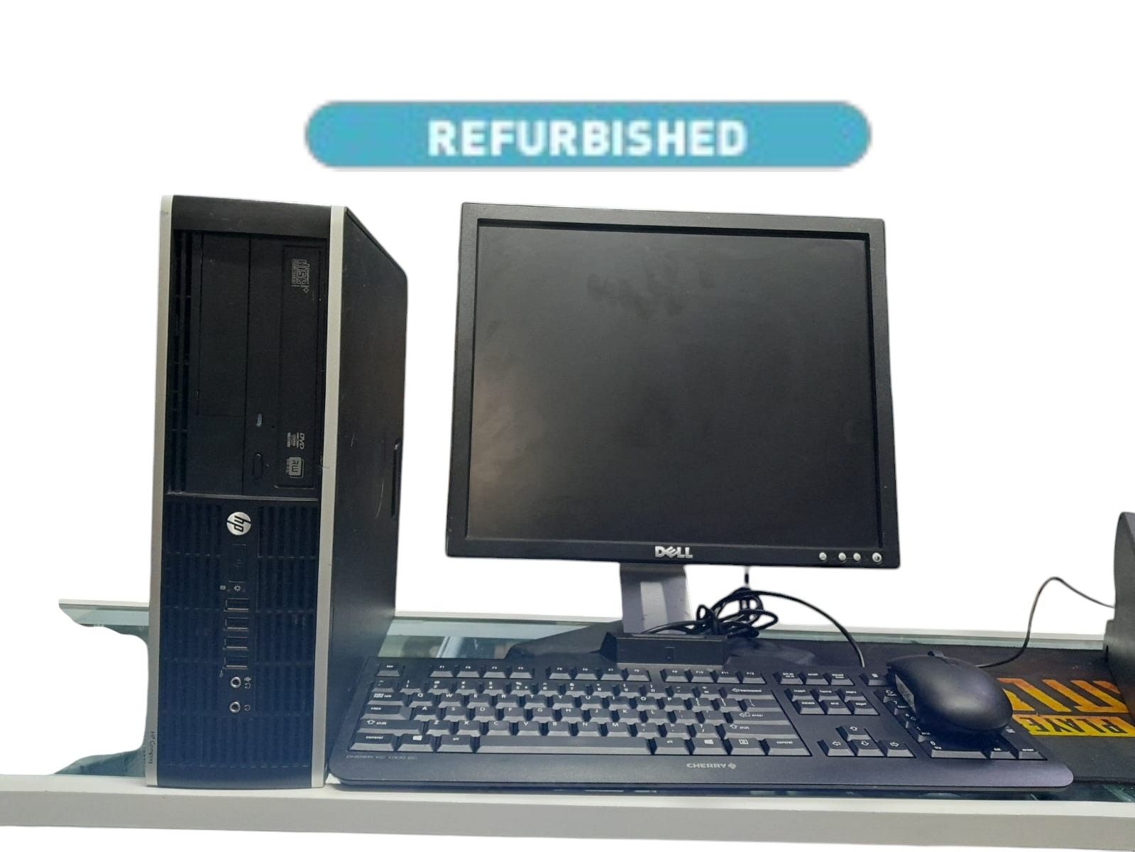 {Complete Set with mouse and keyboard } Refurbished HP COMPAQ INTEL CORE I5-4GB RAM, 500GB HDD-3.0GHz Desktop computer + 17" Monitor-Black