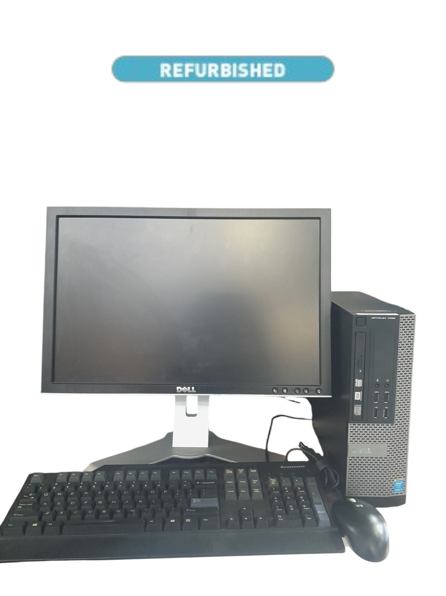 Complete Set with mouse and keyboard} Refurbished Dell OPTIPLEX 990 INTEL CORE I5-4GB RAM, 500GB HDD-3.2GHz Desktop computer + 20" Monitor-Black