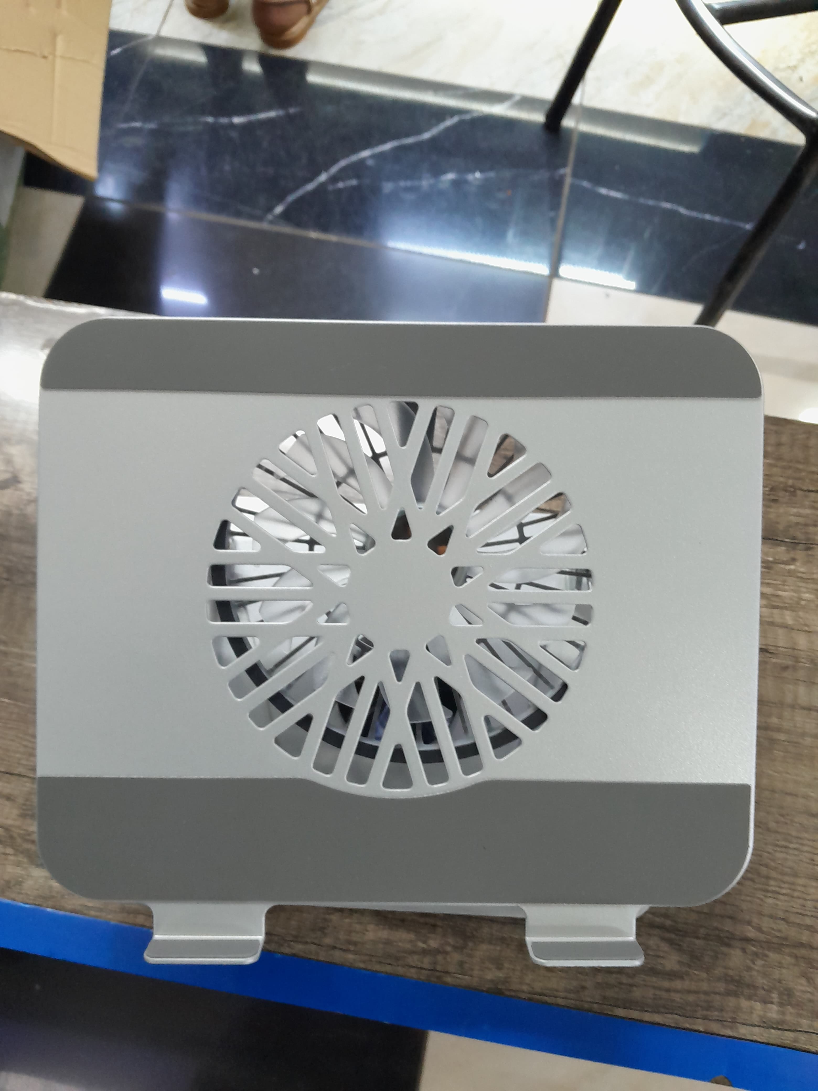 Laptop Stand With Fan and 360 Rotating Base, Adjustable Height Up to 10", Ergonomic Aluminum Laptop Riser Holder Computer Stand for Laptop 10 14 15 17 Inches