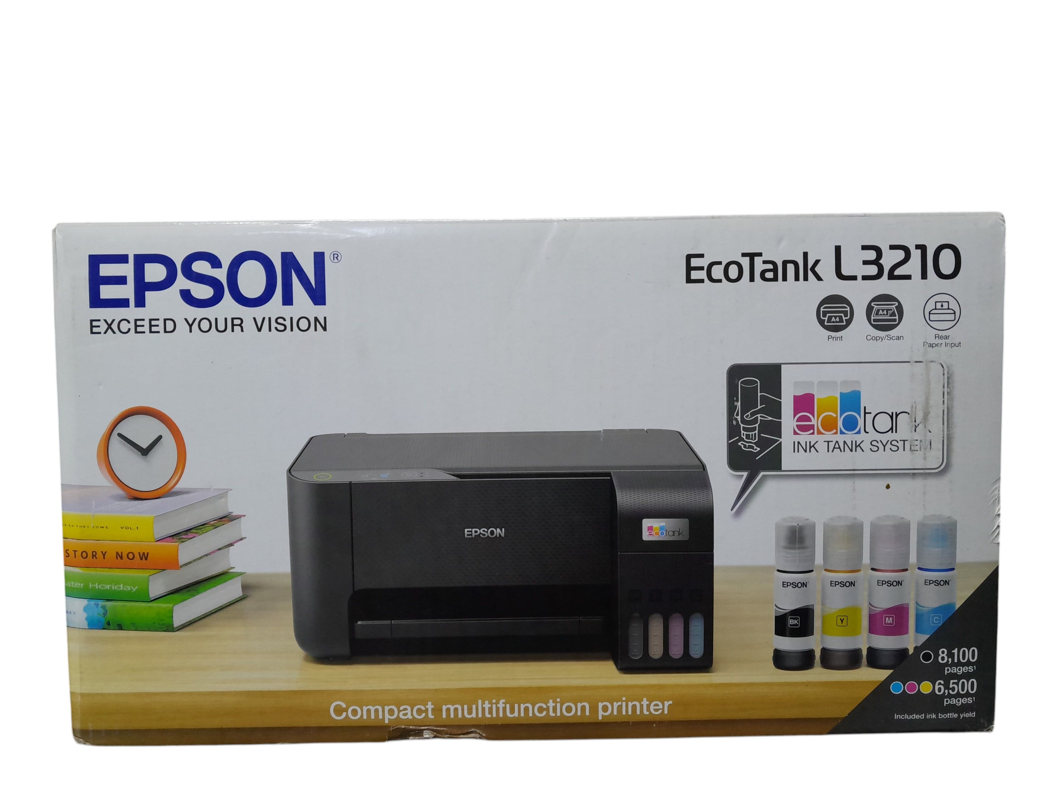 Epson EcoTank L3210 Wireless Print Copy Scan Printer 1 Year Warranty Black