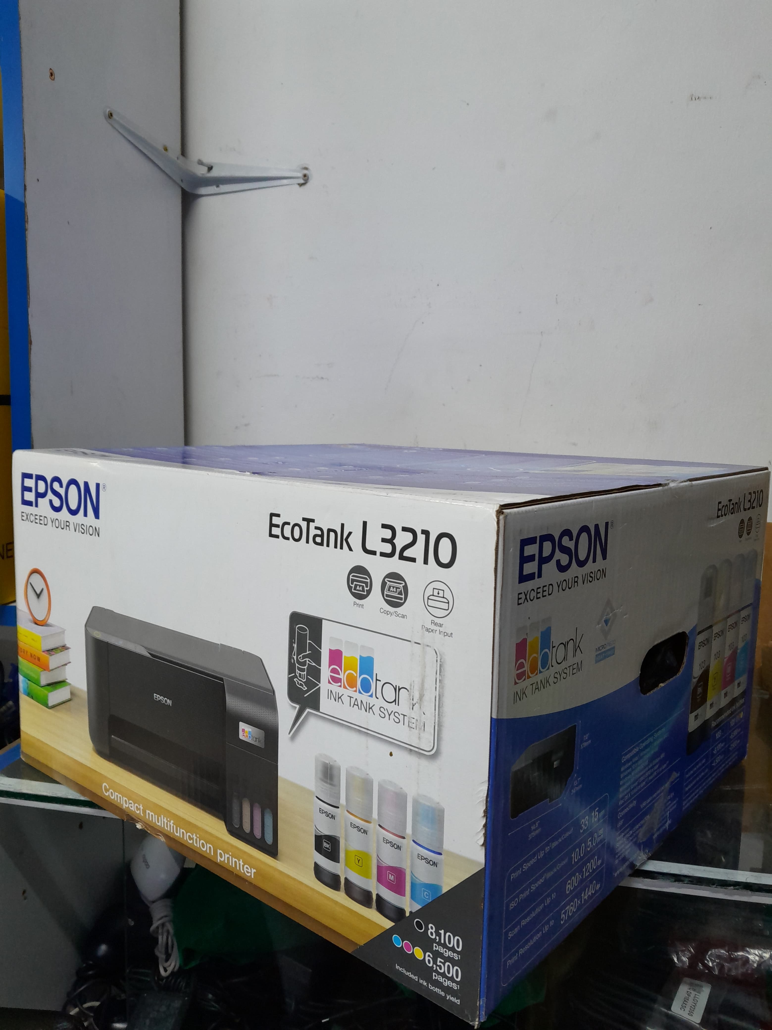 Epson EcoTank L3210 Wireless Print Copy Scan Printer 1 Year Warranty Black