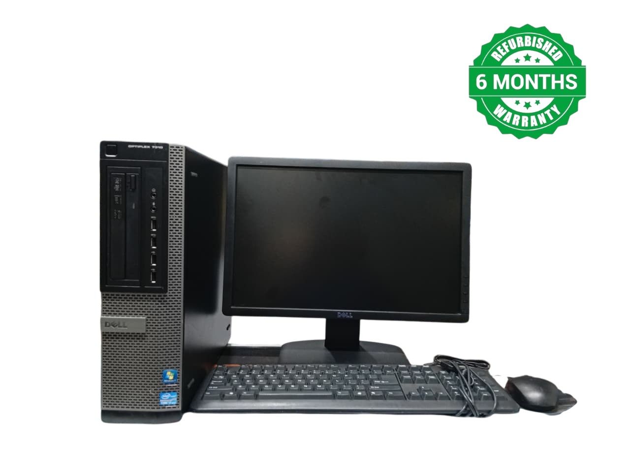Complete Set with mouse and keyboard} Refurbished Dell OPTIPLEX 790 INTEL CORE I5-4GB RAM, 500GB HDD-3.0GHz Desktop computer + 19" Monitor-Black