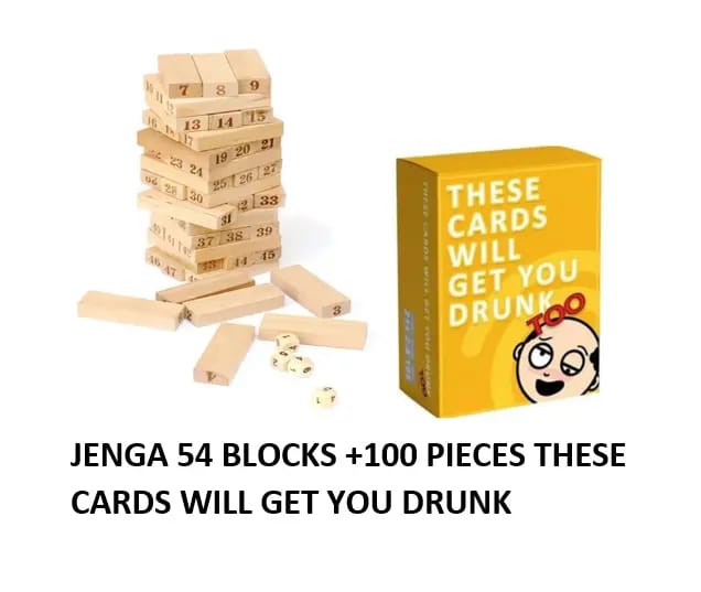Jenga friends game Jenga Tower Toy (Wooden)54 Pcs Wooden Number Stacking Block Tumble Tower Blocks Game Giant Toppling Tower Wood Stacking Game
