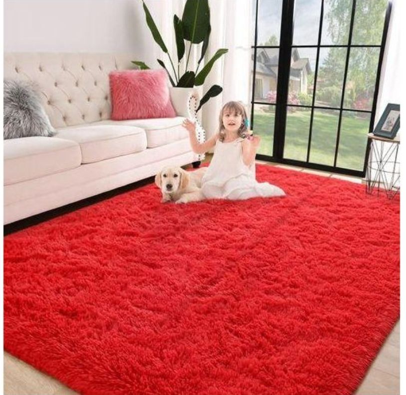 {Anniversary Deal} [2025 DEALS] Amazing Cheap Soft 5 BY 8 Fluffy Carpets Indoor Plush Area Rugs for Living Room Bedroom Anti-Skid