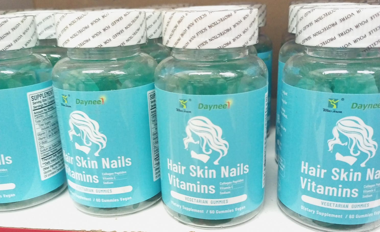 Hair skin nails vitamins vegetarian gummies 60 gummies vegan