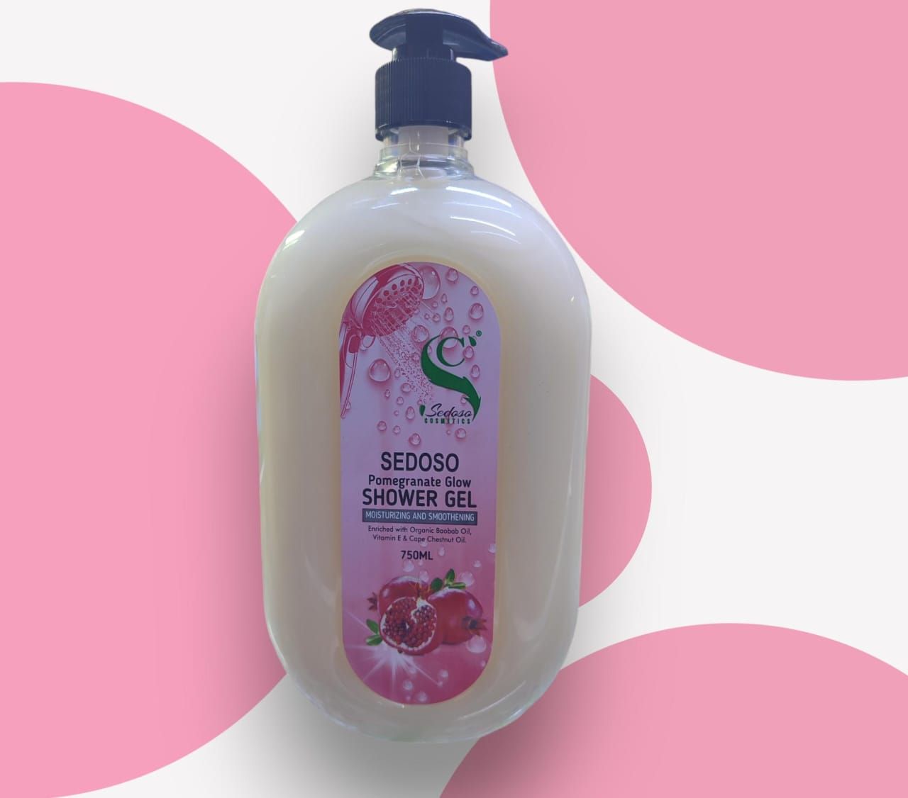 SEDOSO shower gel moisturizing and smoothening  shower gel enriched with  organic boobob oil,vitamin E and cape chestnut oil 750ml shower gel