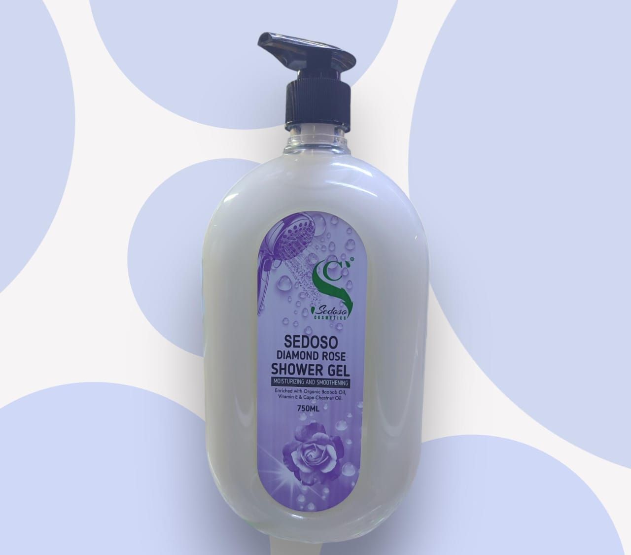 SEDOSO shower gel moisturizing and smoothening  shower gel enriched with  organic boobob oil,vitamin E and cape chestnut oil 750ml shower gel