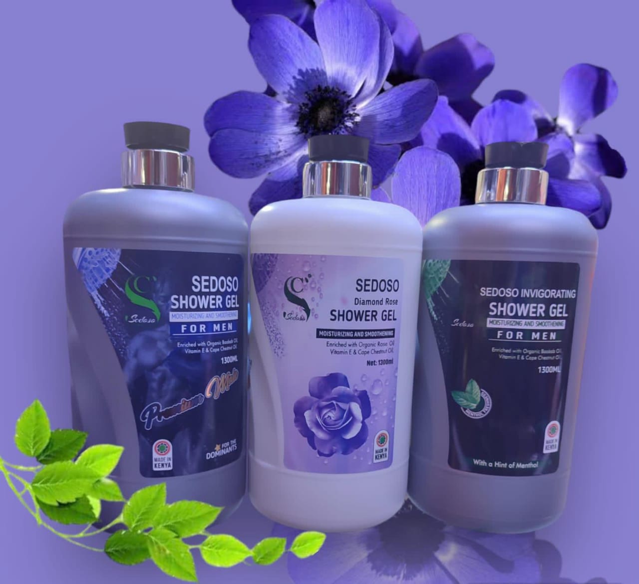SEDOSO shower gel moisturizing and smoothening  shower gel enriched with  organic boobob oil,vitamin E and cape chestnut oil 1300ml shower gel