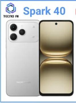 Tecno spark 40 128GB + 8GB(4+4GB EXTENDED) 6.67'' Hole Screen Camera 50MP Main Camera 8MP Front Camera 45W Super Charging 5200mAh Side Fingerprint smartphone