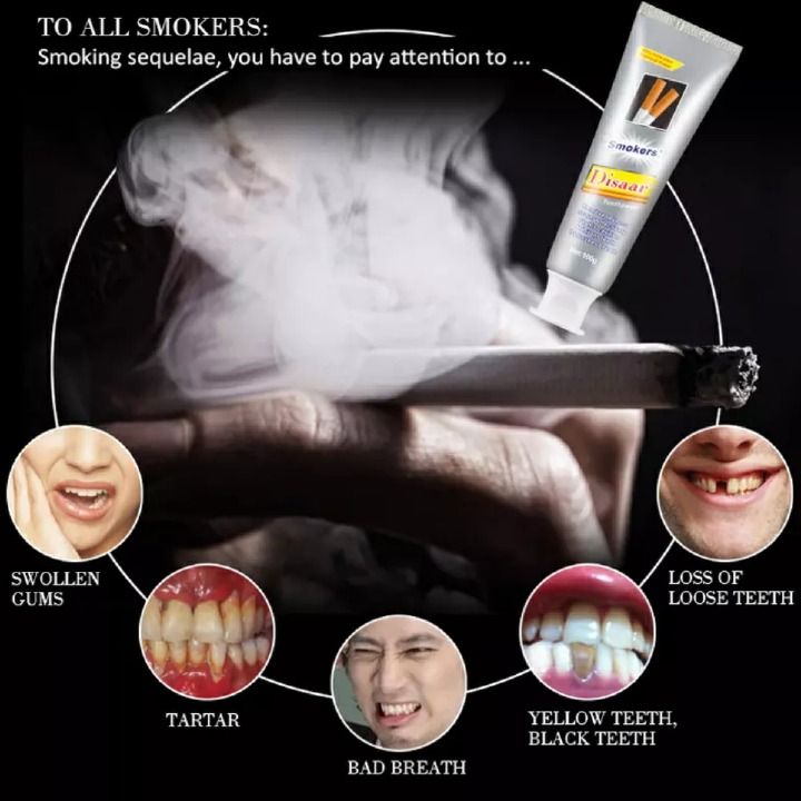 Smoke stain remover toothpaste Disaar Smokers Toothpaste Stain Removal Gums Bleeding Smokers Tobacco Caffeine Drink Stained Teeth Whitening Fresh Breath Toothpaste