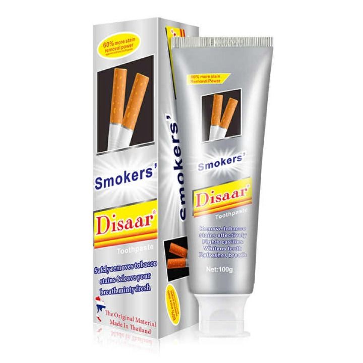 Smoke stain remover toothpaste Disaar Smokers Toothpaste Stain Removal Gums Bleeding Smokers Tobacco Caffeine Drink Stained Teeth Whitening Fresh Breath Toothpaste