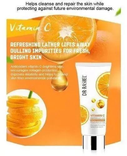 Dr. Rashel Vitamin C Facial Cleanser Hyaluronic Acid Deep Cleansing Face Wash Brighten Hydrate Nourish Skin Anti Wrinkle Anti Aging Restores Skins Natural Vibrance