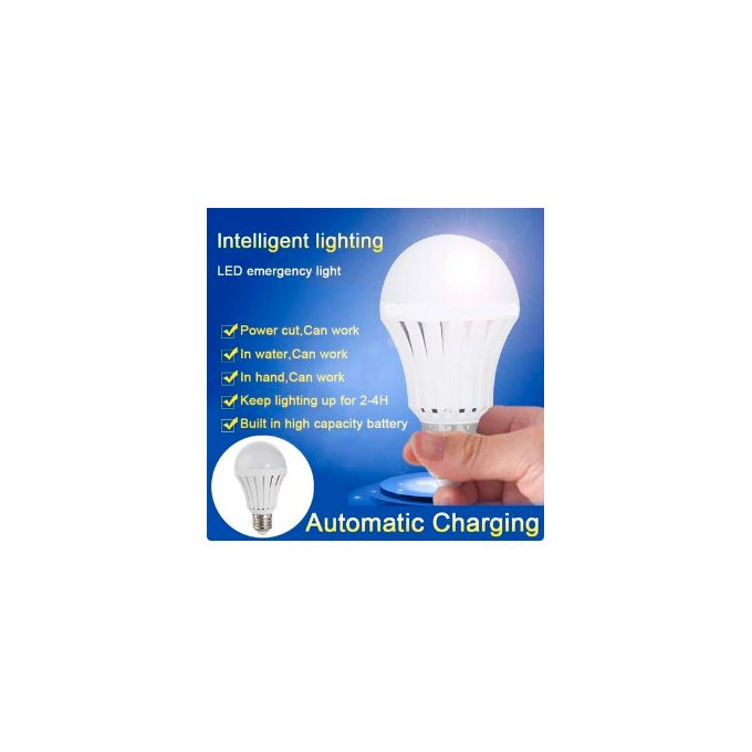 Emergency Smart Auto-Switch Bulbs With Intelligent Automatic Glow/Light In The Dark Rechargeable Energy-Saving LED Bulbs 9W