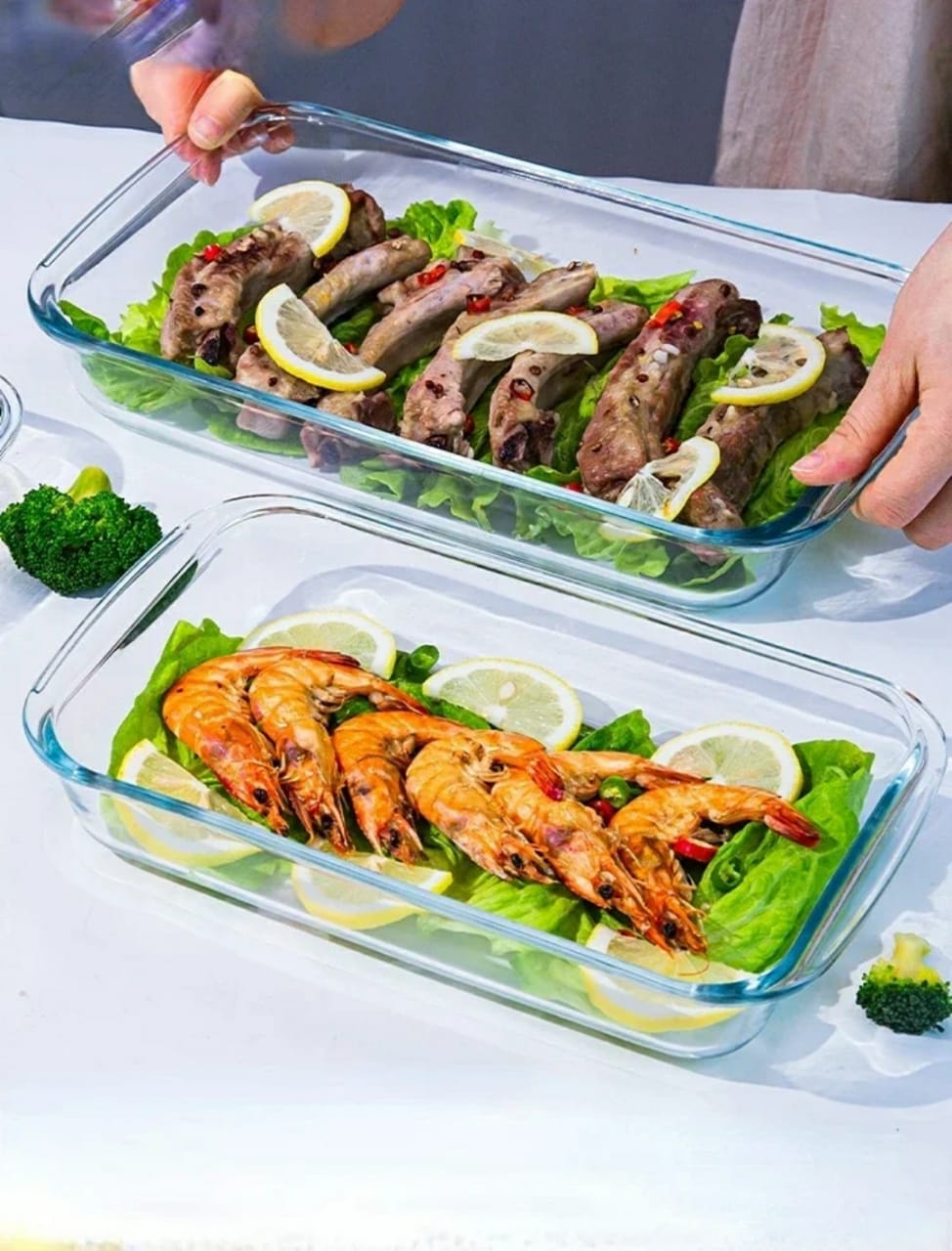 2 pc baking tin  Oven Glass Baking Tin