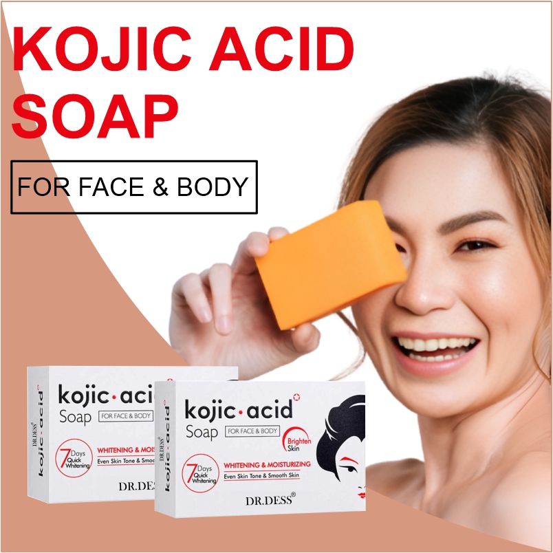 DR.DESS Kojic Soap Skin Brightening Original Soap for Body Face and Skin Care, Deep Cleansing, Skin Brightening Like Vitamin C, Improve Acne Prone Skin, For Face and Body Skin