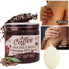 DR.DESS Coffee Sea Salt Bath Brightening & Lightening Spa Scrub Exfoliating Body Scrub designed to refresh and rejuvenate your skin