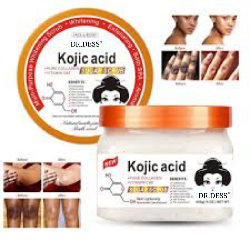 DR DESS Kojic Acid Body Scrub Bath Brightening & Lightening Spa Exfoliating Scrub