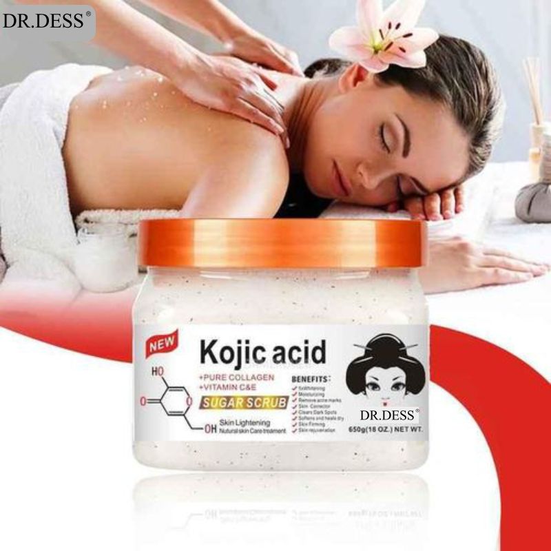 DR DESS Kojic Acid Body Scrub Bath Brightening & Lightening Spa Exfoliating Scrub