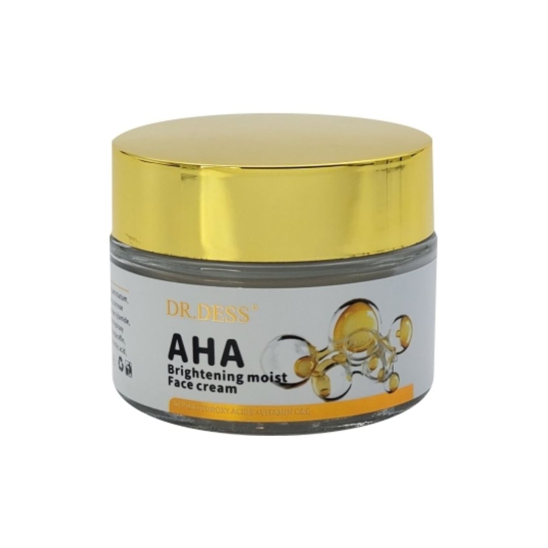 DR.DESS AHA Moisturizing Face Cream reduce fine lines, wrinkles, and acne while providing hydration and increasing collagen production Improves Product Absorption 50g